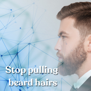 pulling out beard hair